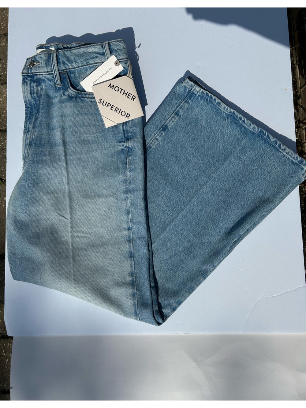 NWT🌷MOTHER Hustler Roller Ankle High-Rise Wide-Leg Jeans - Picture 12 of 15
